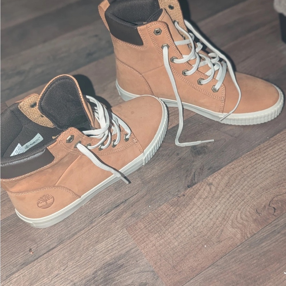 Timberland Tan High-Top Sneakers